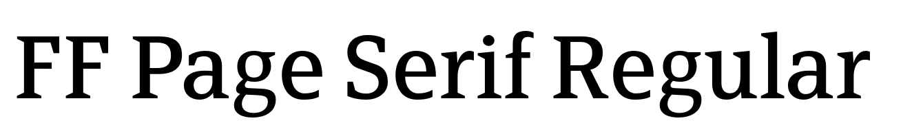 FF Page Serif Regular
